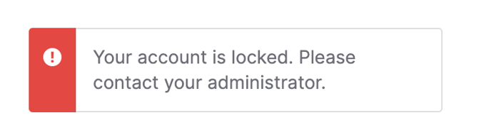Account is locked
